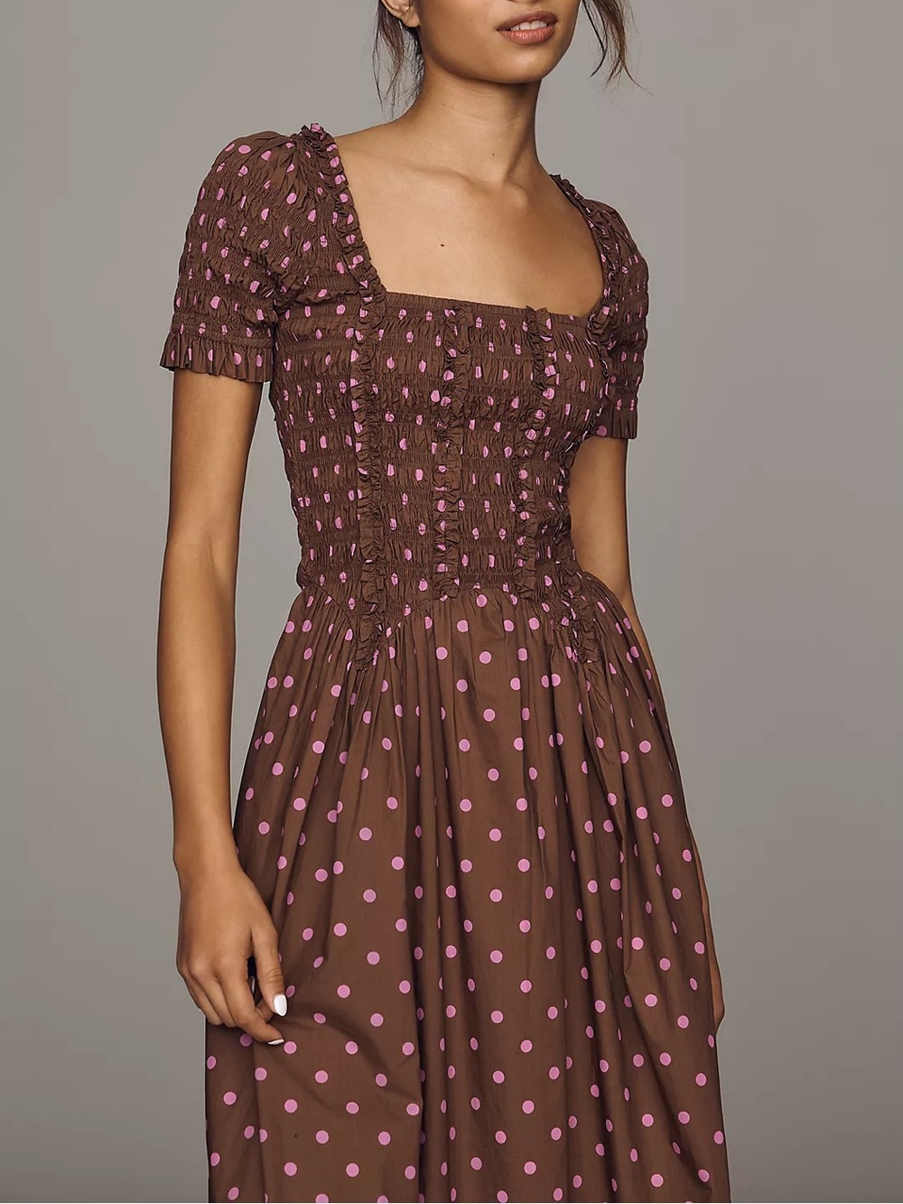 Damson Madder Raphaela 100% cotton Midi Dress - Picture 3 of 12
